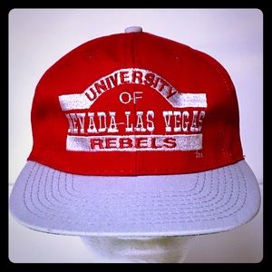 UNLV Rebels Vintage SnapBack 90’s Hat Red NCAA